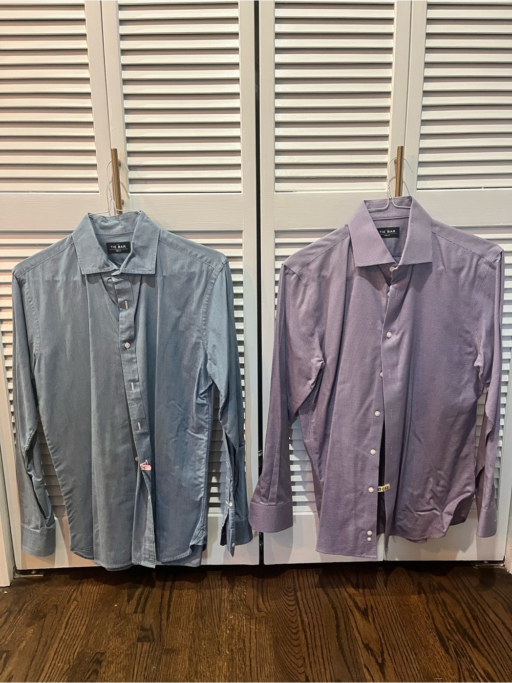 The Tie Bar Men’s Dress Shirts - Light Blue and Lavender
